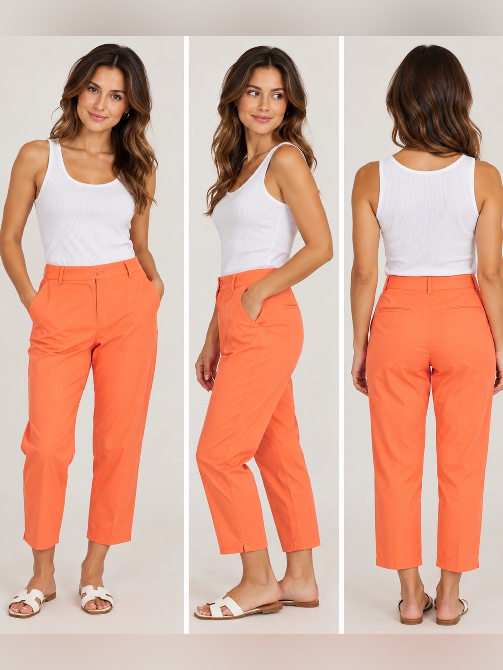 Ashley Stewart Women’s Pants sz 20 Straight Leg  Millennium Coral NEW #F327